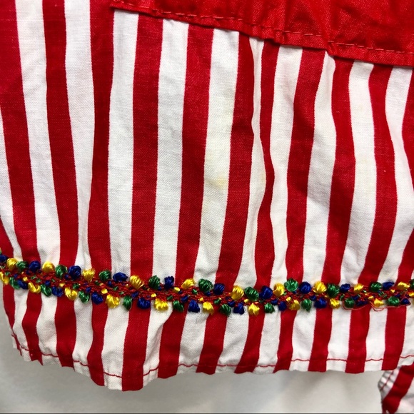 VINTAGE 70s Christmas Apron and Farmers Almanac Red and White Oven Baking Mitt - Picture 5 of 9